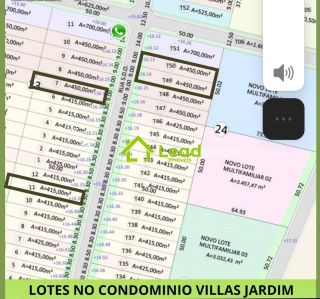 Lote de 415m² á Venda no Villas Jardins Residence no Eusébio-Ceará