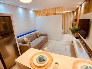 Laguna Beach Flat com ótima área de lazer, perto do Centro de Porto de Galinhas