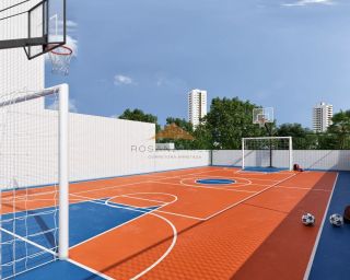 Edf. Costa Báltica, 50m², 2 quartos, 1 suíte, varanda, área de serviço e lazer completo