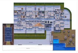 Edf. Costa Báltica, 50m², 2 quartos, 1 suíte, varanda, área de serviço e lazer completo