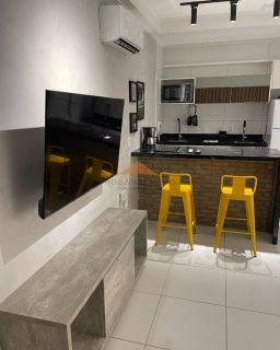Flat Edf.Costa dos Rios,27m com 01 quarto,mobilhado e area de lazer completa  no bairro Boa Viagem em Recife