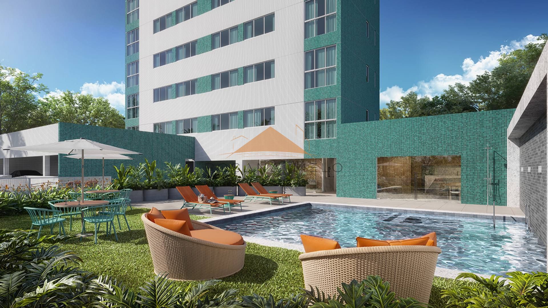 Edf. Domus Jequitinhonha, 24 m², piso em porcelanato, lazer completo e a 5 minutos a pé da praia