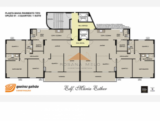 Edifícil Maria Esther, 125m², 4 quartos sendo 1 suíte, luxo e requinte no Rosarinho