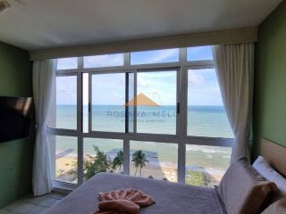 Flat Edifício Golden Beach, 36m², 1qto, 1WC, frente às piscinas naturais em Piedade