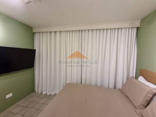 Flat Edifício Golden Beach, 36m², 1qto, 1WC, frente às piscinas naturais em Piedade