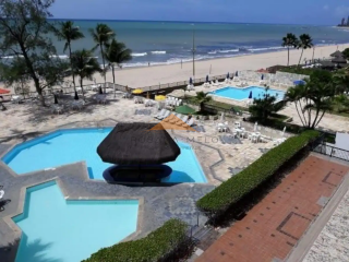 Flat Edifício Golden Beach, 36m², 1qto, 1WC, frente às piscinas naturais em Piedade