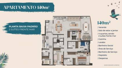 edificio terrazza beira mar, de 107 a 140 m2, 03 e 04 quartos, 02 garagens, em piedade, lazer completo, varanda ampla e gourmet.