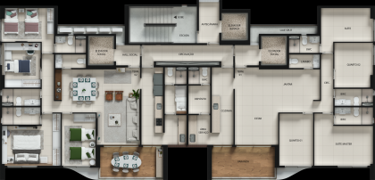 Apartamento à venda no Edifício Alameda Jardins, 132m, 4 quartos, 2 suítes, 1 banheiro social, 2 vagas de garagem