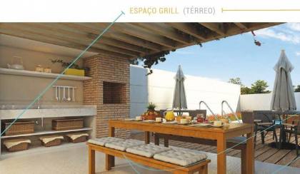 Apartamento à venda no Edifício Easy Barra, 58,83m², 2 quartos, 1 suíte, varanda, área de serviço, 1 vaga de garagem.