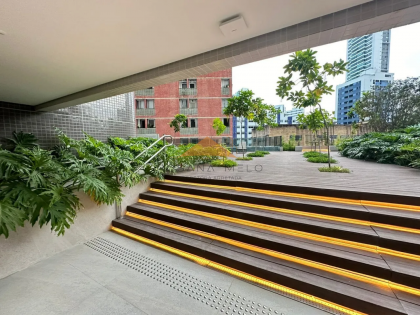 Edifício Alameda Brunehilde Trajano, 180m², 4 suítes, lavabo, dependência completa, móveis fixos, 3 vagas de garagem