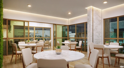 Apartamento à venda no Edifício Aurora Ville Residence, 58,88m², 2 quartos, 1 suíte, varanda, área de serviço, 1 vaga de garagem.