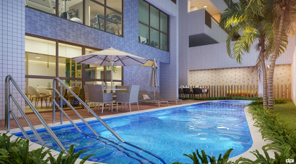 Apartamento à venda no Edifício Aurora Ville Residence, 58,88m², 2 quartos, 1 suíte, varanda, área de serviço, 1 vaga de garagem.