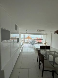 Edifício Joana Dhalia, 170m², 3 suítes, 1 Suíte Master, lavabo, mobiliado, dependência completa, 3 vagas de garagem