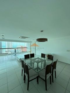 Edifício Joana Dhalia, 170m², 3 suítes, 1 Suíte Master, lavabo, mobiliado, dependência completa, 3 vagas de garagem