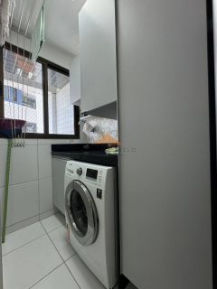 Oportunidade Edifício Porto das Palmeiras, Setúbal, 70 metros, varanda, sala, banheiro, 3 quartos, 1 suíte, cozinha, área de serviço, 01 vaga de garagem, piscina, salão de festas, academia, todo mobiliado