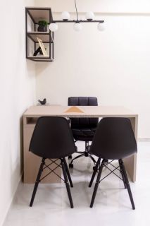 Sala mobiliada para consultório, 60m², mobiliado, 1 banheiro, 2 vagas de garagem, nascente