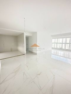 Edf. Glória Tinoco, 139m², 4 quartos, 3 suítes, varanda integrada, lavabo, copa, dependência completa, área de serviço e 3 vagas de garagem