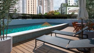 Edifício Varanda de Casa Forte, 26 a 52m², 1 ou 2 quartos, 1 suíte, varanda, área de serviço, 1 vaga de garagem e área de lazer