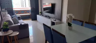Apartamento Boa Viagem,75m,2 quartos, suíte, dependência, ventilado, lazer.