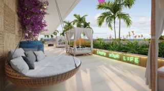 Noah Living: flat moderno, 19m², a 70 metros da Praia do Cupe e com piscinas na cobertura