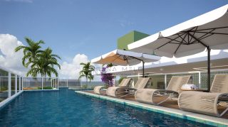 Noah Living: flat moderno, 19m², a 70 metros da Praia do Cupe e com piscinas na cobertura