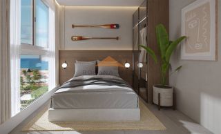 Noah Living: flat moderno, 19m², a 70 metros da Praia do Cupe e com piscinas na cobertura