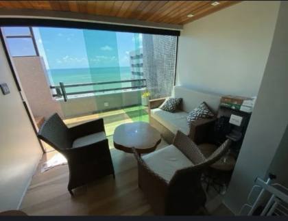 Cobertura duplex com vista para o mar próximo ao parque dona lindu