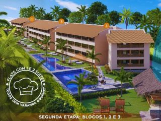 Apartamento 2 quartos na Beira Mar de Carneiros | Carneiros Atlântico Flats & Resort ✨?