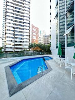 Setubal,160m,varanda vista mar definida, 3 quartos e 2 suítes, reformado,lazer,2 vagas soltas e cobertas.