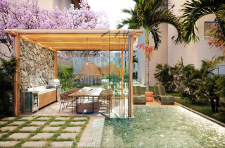 La Fleur Polinésia Villa & Resort | Apartamentos de 3 quartos com 109m² | Frente Mar | Muro Alto