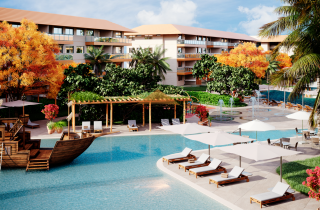 La Fleur Polinésia Villa & Resort | Apartamentos de 3 quartos com 109m² | Frente Mar | Muro Alto