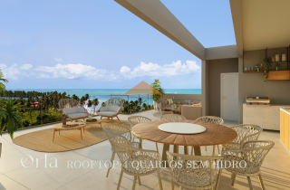 Apartamento 4 Quartos Rooftop com Hidromassagem no Orla Resort na Praia dos Carneiros – 156m² | Ideal para famílias grandes e investidores exigentes