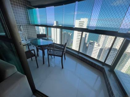 Apartamento vista mar definida,andar alto.164m,3 suites,3 vagas,lazer,100m da praia
