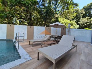 Edf. Domus Augusto Lins e Silva, 29m², piso em porcelanato, lazer completo e a 5 minutos a pé da praia