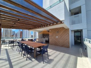 Edf. Domus Augusto Lins e Silva, 29m², piso em porcelanato, lazer completo e a 5 minutos a pé da praia