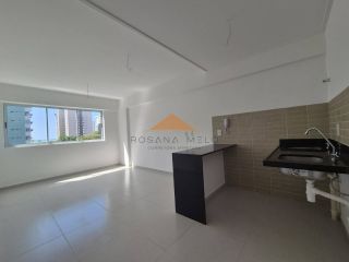 Edf. Domus Augusto Lins e Silva, 29m², piso em porcelanato, lazer completo e a 5 minutos a pé da praia