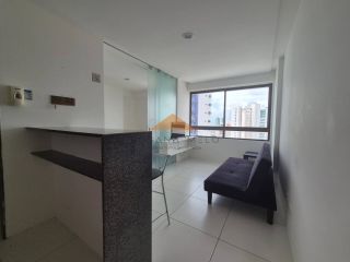 Flat Mobiliado com 28m² no Edf. Porto Mar Home Club, excelente localização.