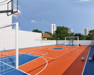 Edf. Costa Báltica, 69m², 3 quartos, 1 suíte, varanda, área de serviço e lazer completo