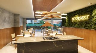 Edf. Costa Báltica, 50 + 50m² de varanda , 2 quartos, 1 suíte, varanda, área de serviço e lazer completo