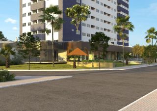 Edf. Costa Báltica, 50 + 50m² de varanda , 2 quartos, 1 suíte, varanda, área de serviço e lazer completo