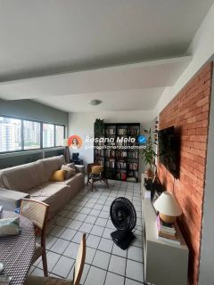 Edf. Bambú, apartamento andar alto, 70m², Sala ampla, 2 Quartos (1 suíte), dependência completa, Boa Viagem.