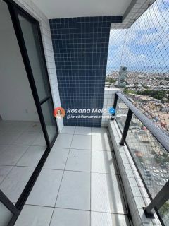 Edf. Villa Jardim, vista mar, nascente, andar alto, 3 quartos (1 suíte), lazer completo, Pina