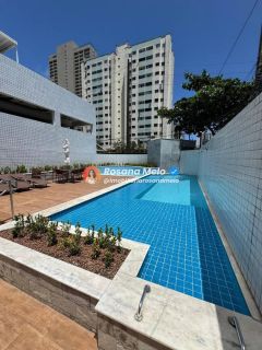 Edf. Villa Jardim, vista mar, nascente, andar alto, 3 quartos (1 suíte), lazer completo, Pina