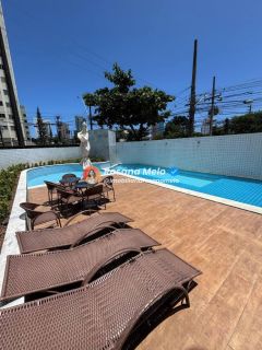 Edf. Villa Jardim, vista mar, nascente, andar alto, 3 quartos (1 suíte), lazer completo, Pina