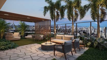 Maravilhoso apartamento para vender com 1 quarto 1 suíte no bairro Boa Viagem em Recife