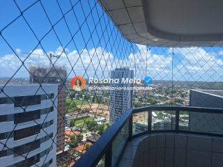 Edf. Castello dei Principe, 113m², varanda, 4 quartos (2 suítes), lazer completo, Boa Viagem