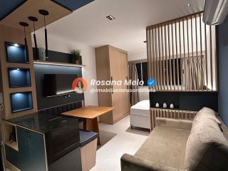 Edf. Domus Augusto Lins e Silva, Studio, 26m², mobiliado, lazer completo, Boa Viagem