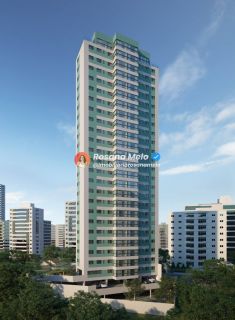 Edf. Costa Escandinava, 100 metros da praia, 107m² ou 110m², varanda gourmet, 4 quartos (4 suítes), 2 vagas, lazer completo Boa Viagem