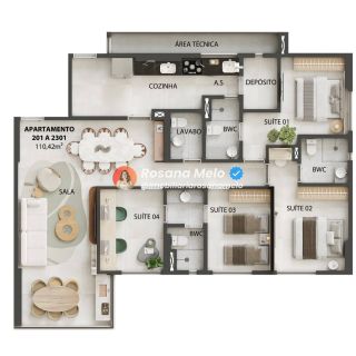 Edf. Costa Escandinava, 100 metros da praia, 107m² ou 110m², varanda gourmet, 4 quartos (4 suítes), 2 vagas, lazer completo Boa Viagem