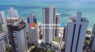 Edf. Costa Escandinava, 100 metros da praia, 107m² ou 110m², varanda gourmet, 4 quartos (4 suítes), 2 vagas, lazer completo Boa Viagem